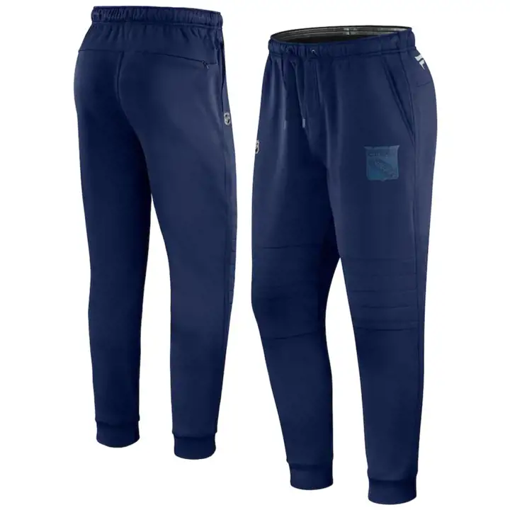 Pantalon de jogging professionnel authentique des Rangers de New York LNH – BLEU MARINE