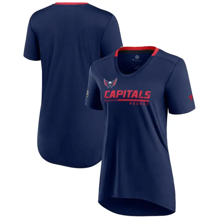 Washington Capitals NHL T-shirt Femme Locker Room Speed MARINE