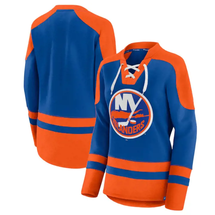 Haut d'équipe en lacet pour femme LNH New York Islanders BLEU