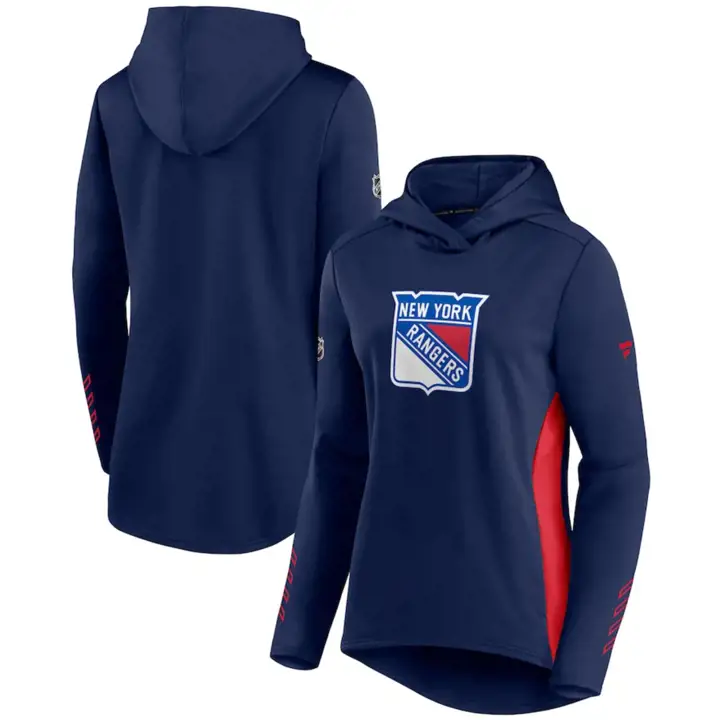 New York Rangers LNH Sweat à Capuche Femme PO Vestiaire Marine