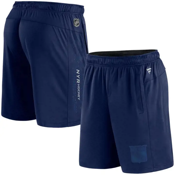 Short de sport authentique NHL des Rangers de New York BLEU MARINE