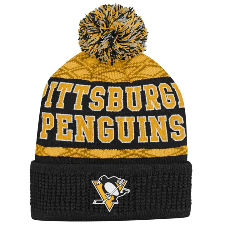 Pittsburgh Penguins LNH Motif Palet Jeunesse Revers Noir