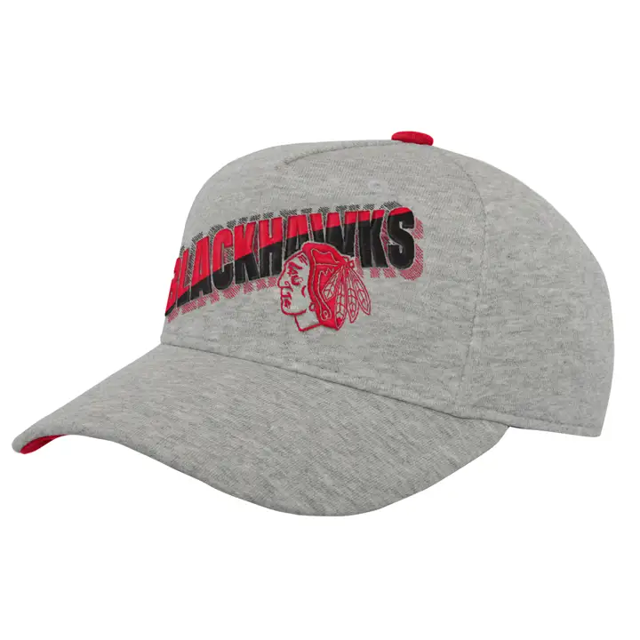 Chicago Blackhawks NHL Casquette Jeunesse Overload Ajustable Grise