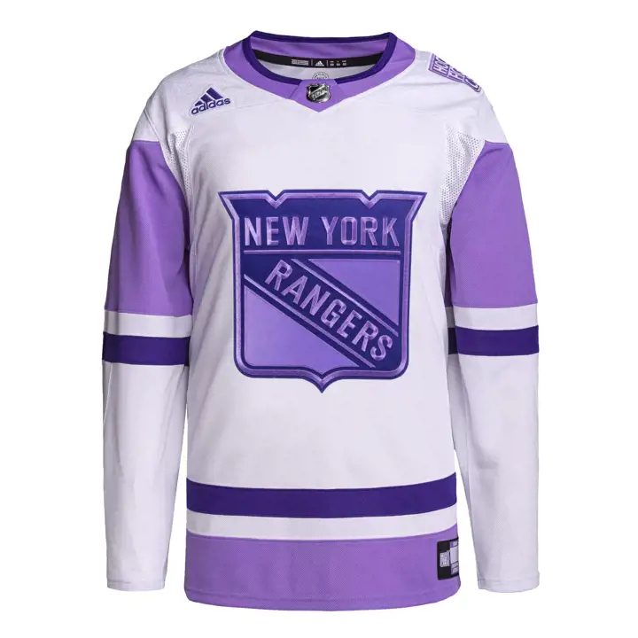 Maillot d'entraînement des Rangers de New York LNH Hockey Fights Cancer BLANC