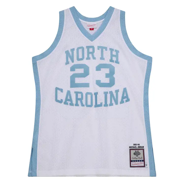 Maillot authentique NCAA des Tar Heels de la Caroline du Nord, blanc