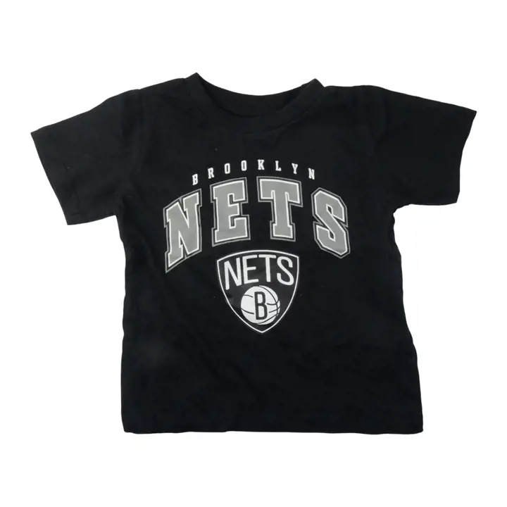 T-shirt rayé Brooklyn Nets NBA pour jeune - noir