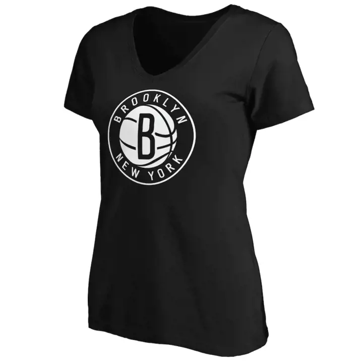 T-shirt Femme Logo Brooklyn Nets NBA Noir