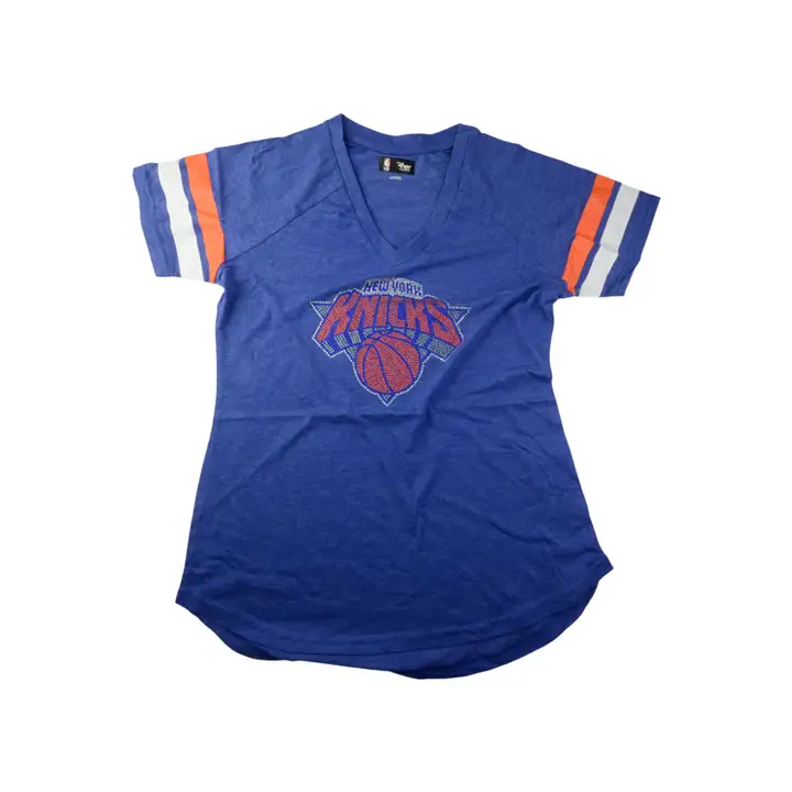 T-shirt RBL New York Knicks NBA pour femme avec strass