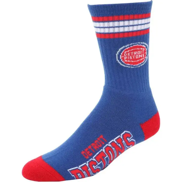 Detroit Pistons Crew Coupe Basse 4 Raies BLEU