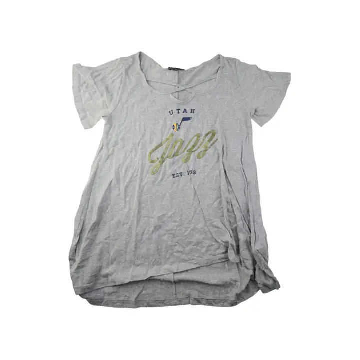 T-shirt à col croisé pour femme NBA Utah Jazz GRY