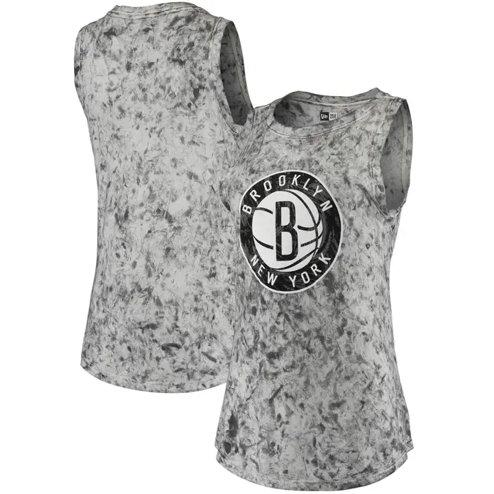 Débardeur Femme Brooklyn Nets NBA Teinture Minérale Noir