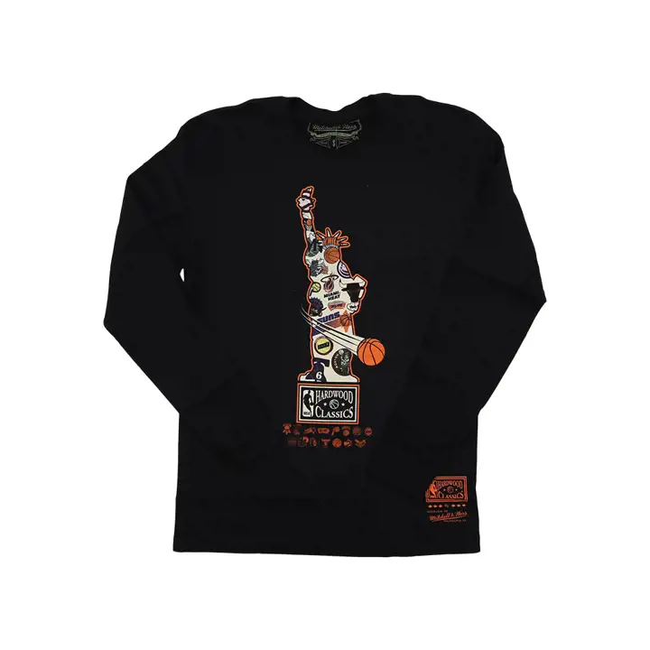 NBA NBA NYC Triblend LS T-Shirt Noir