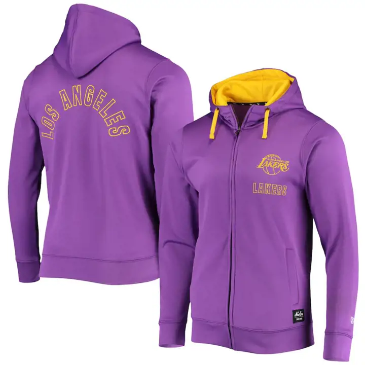 Los Angeles Lakers NBA New Era sweat à capuche zippé violet