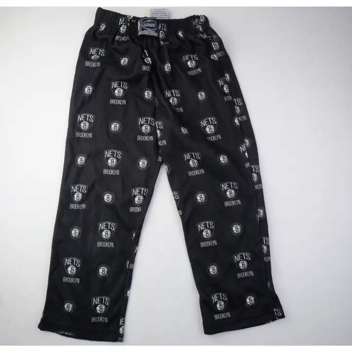 Brooklyn Nets NBA Pantalon de pyjama AOP pour jeunes – Noir