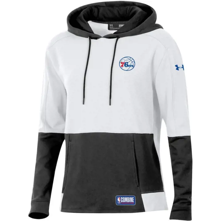 Philadelphia 76ers COUCHE DE BASE À CAPUCHE COMBINE 2018 BLANC