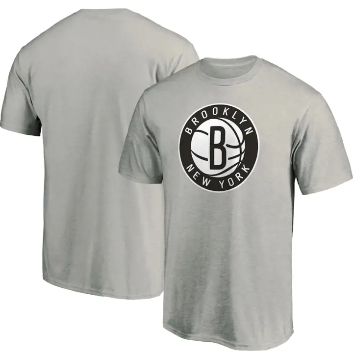 T-shirt Logo Équipe NBA Brooklyn Nets GRIS