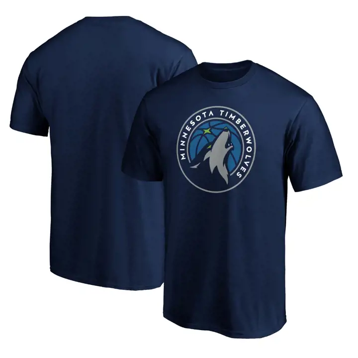 T-shirt Logo NBA Minnesota Timberwolves BLEU MARINE