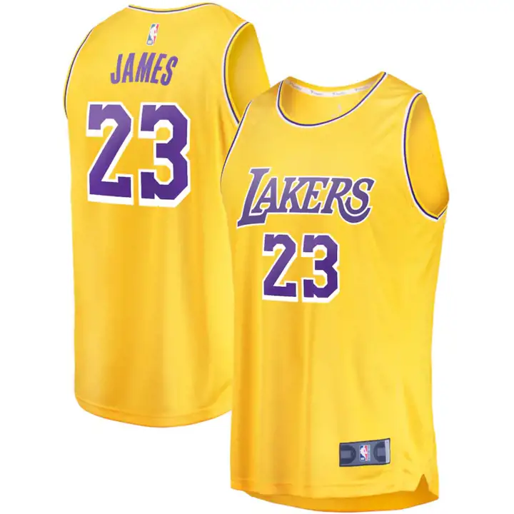 Maillot emblématique des Lakers de Los Angeles NBA Fastbreak Lebron James YE