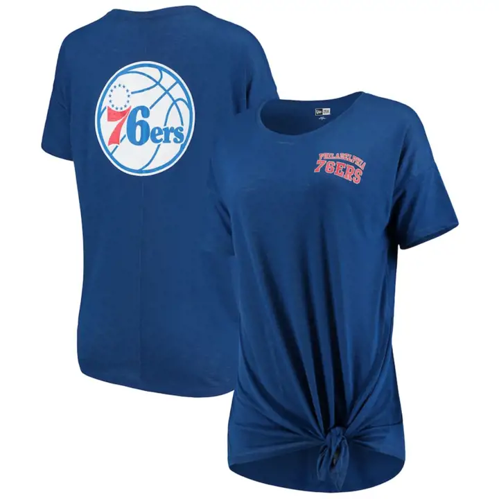 T-shirt Femme Philadelphia 76ers NBA Ocean Side BLEU