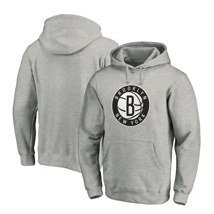 Brooklyn Nets NBA Hoodie Halpert Logo Primaire GRY