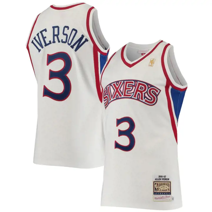 Philadelphia 76ers NBA M&N Maillot Authentique Allen Iverson WH