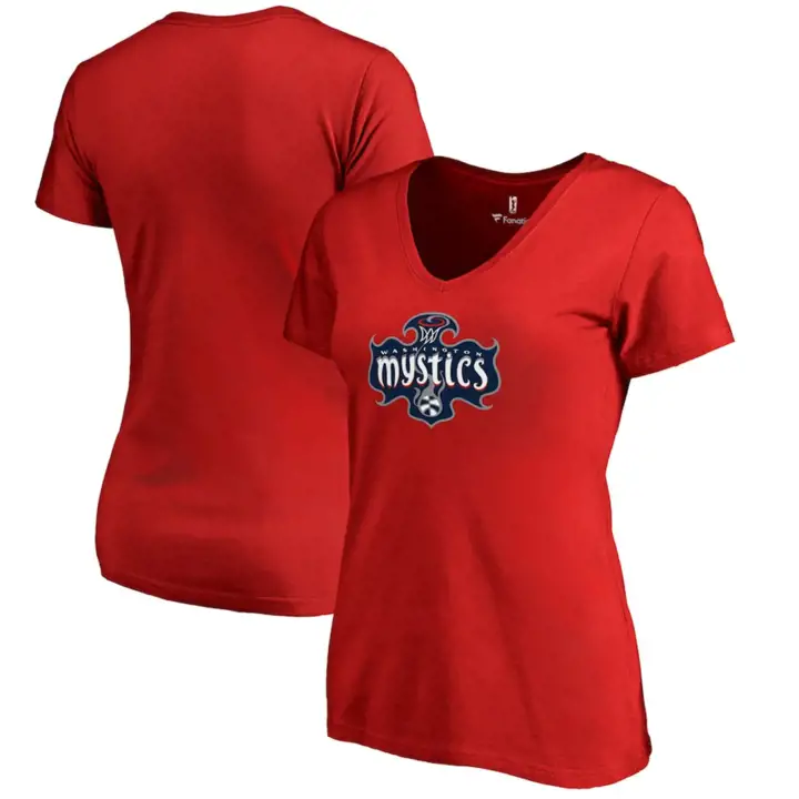 T-shirt rouge à logo principal Washington Mystics WNBA