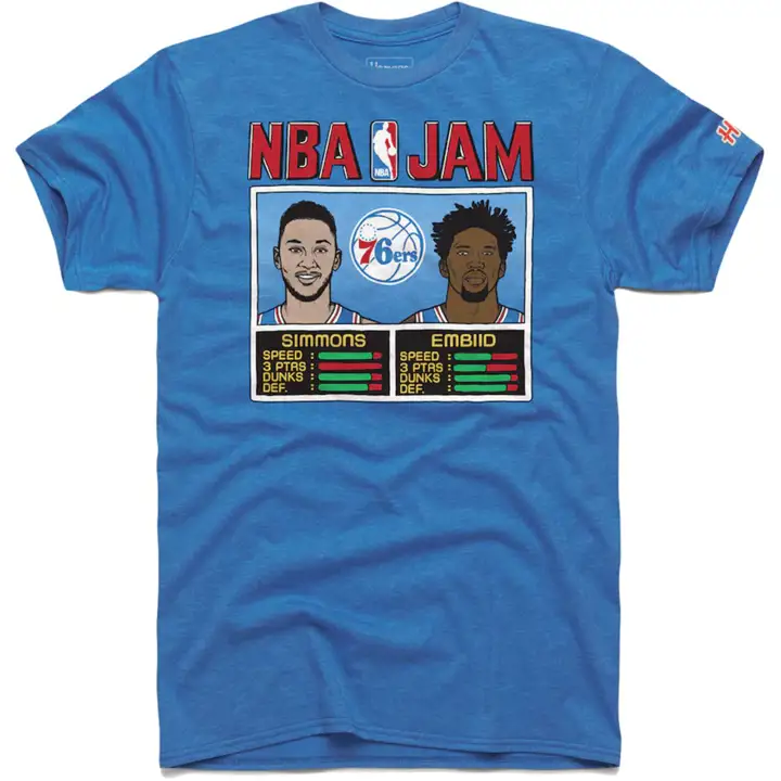 T-shirt SIXERS NBA Jam Embiid/Simmons RBL