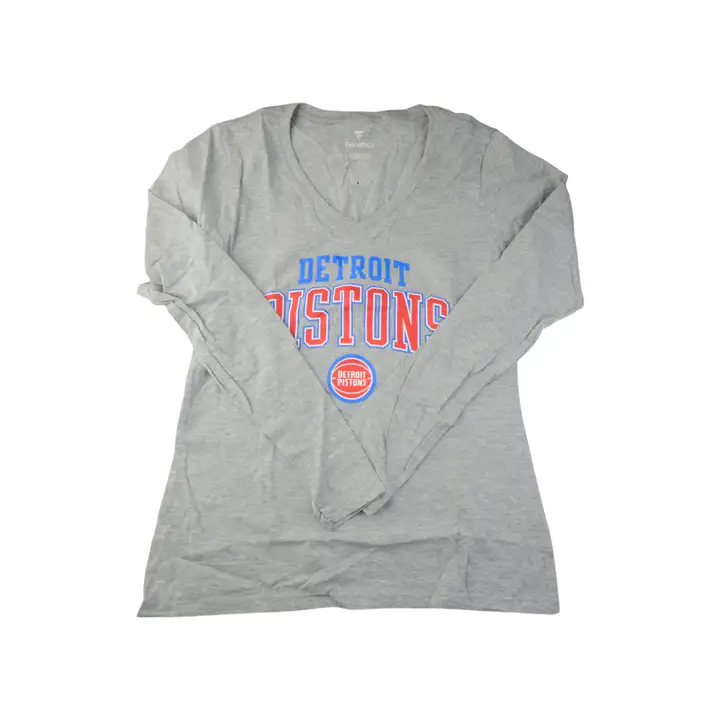 Detroit Pistons NBA Femme Lot de Tee-shirts Manches Courtes et Manches Longues RBL