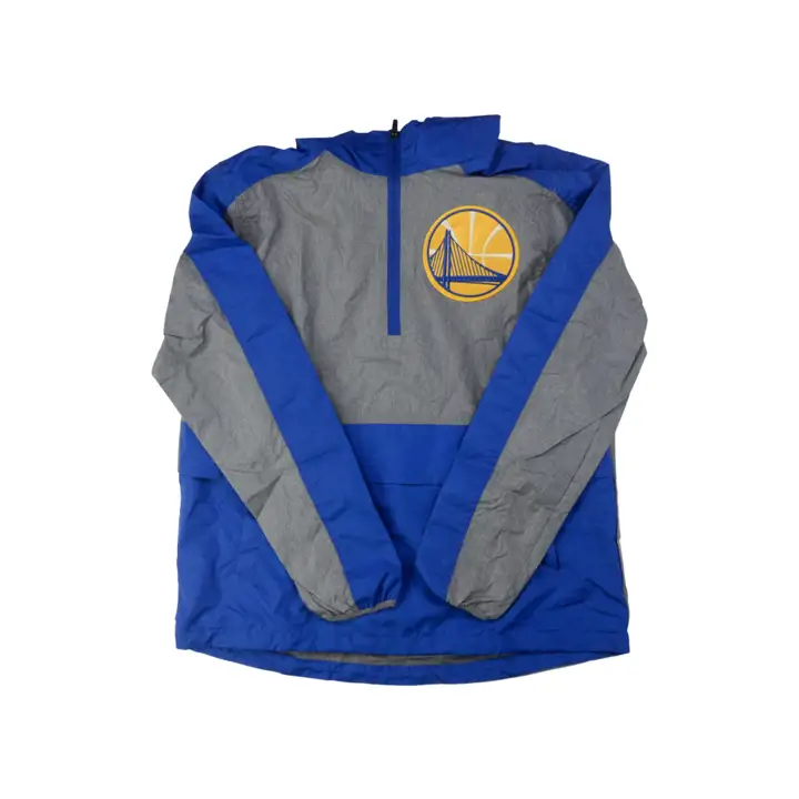 Golden State Warriors NBA Leadoff Hooded Half Zip GRY