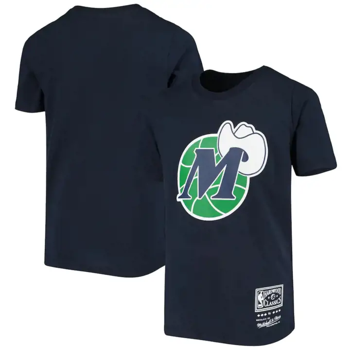 T-shirt à logo NBA HWC Throwback Dallas Mavericks marine
