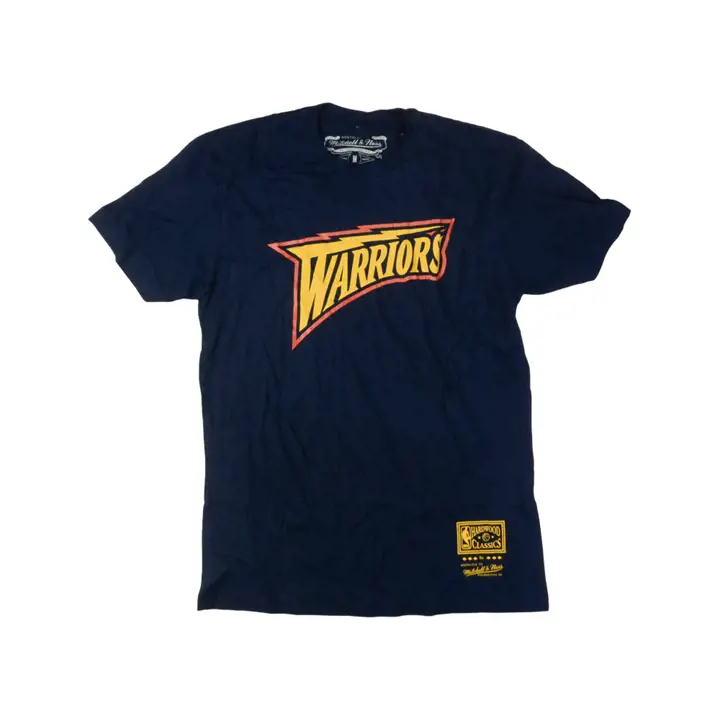 T-Shirt Logo NBA Golden State Warriors HWC Throwback MARINE