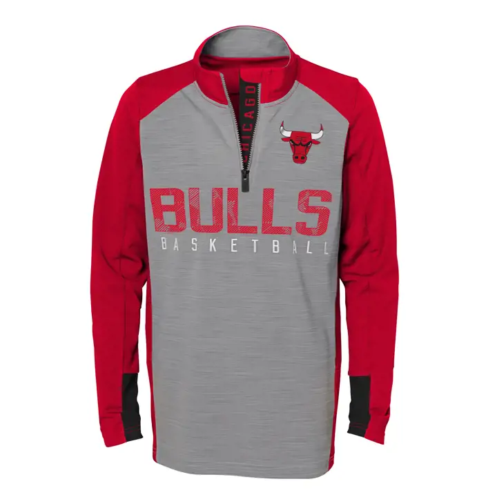 Chicago Bulls   SWEAT D'ENTRAÎNEMENT ZIP 1/4 2018 GRIS