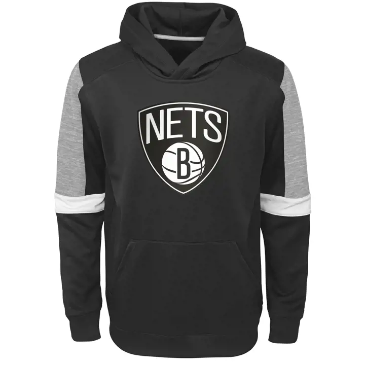 Sweat à capuche enfant NBA Brooklyn Nets – motif « Square Up » noir