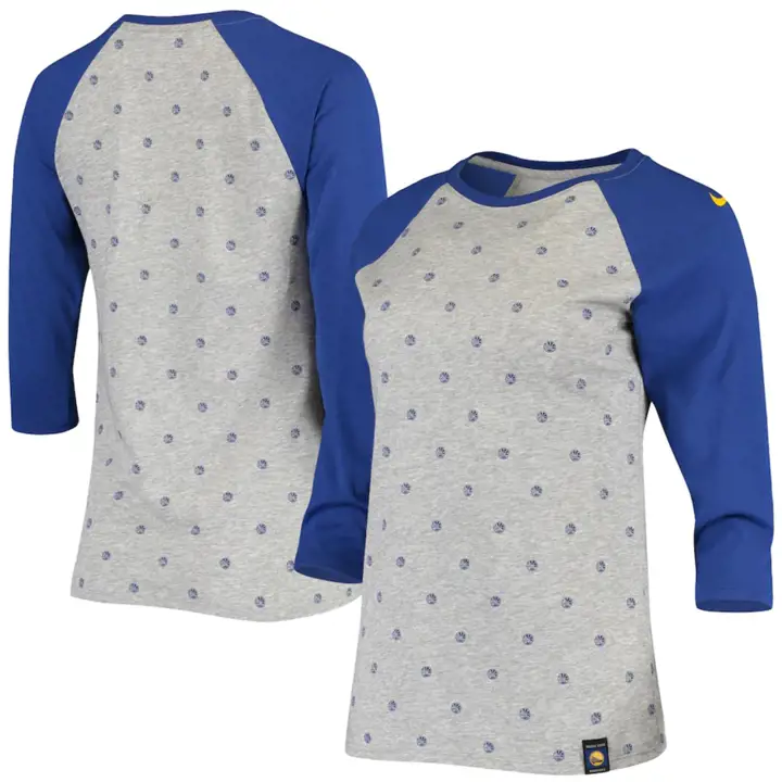 T-shirt Raglan 3/4 NBA Golden State Warriors Femme GRY