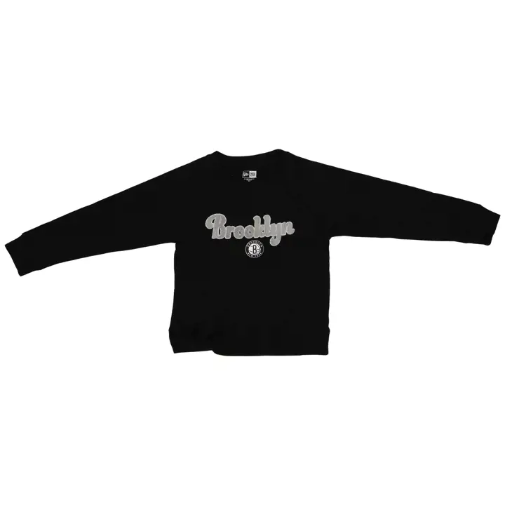 Pulls molletonnés à col ras du cou à nouer pour filles Brooklyn Nets NBA Noirs