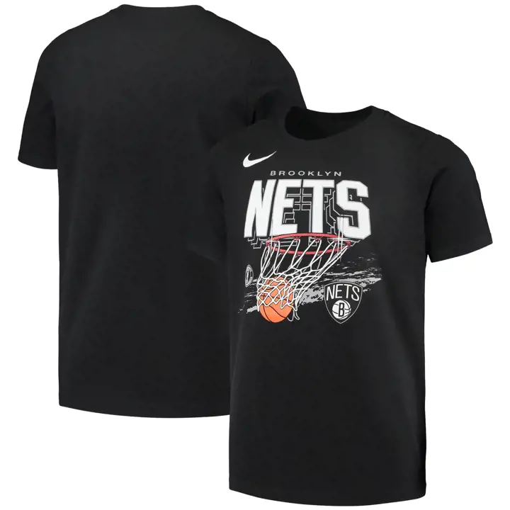 T-shirt Brooklyn Nets NBA Youth Hoops noir