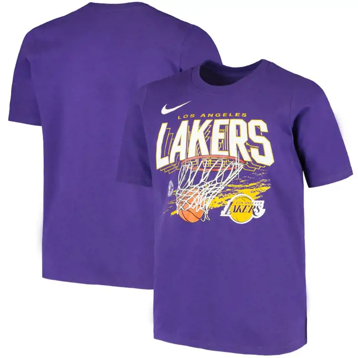T-shirt de basket-ball NBA Los Angeles Lakers pour jeunes VIOLET
