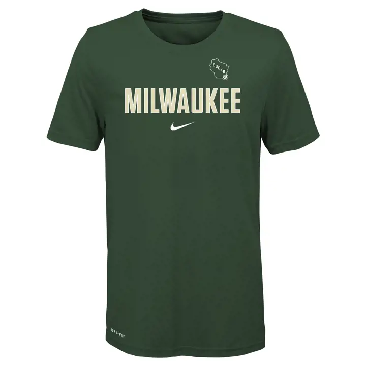 T-shirt Milwaukee Bucks NBA Youth Facility 18 Vert