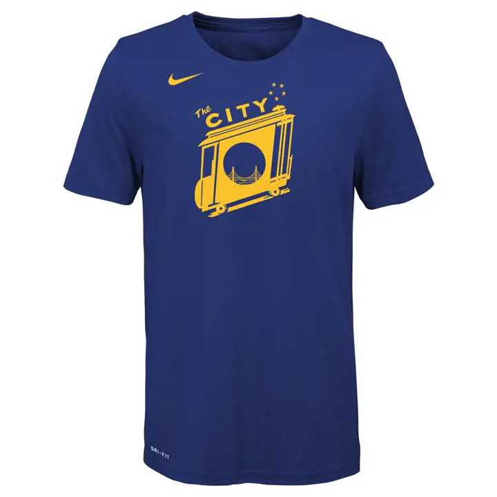 T-shirt Enfant NBA Golden State Warriors Logo HWC BLEU