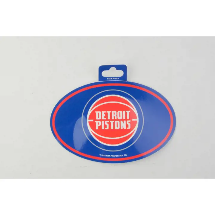 AUTOCOLLANT OVALE DU LOGO DES PISTONS DE DETROIT AST