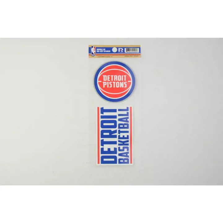 Detroit Pistons Double Up Logo Autocollant AST
