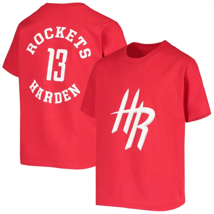 T-shirt Houston Rockets NBA Jeune Roundabout Noms et Numéros James Harden
