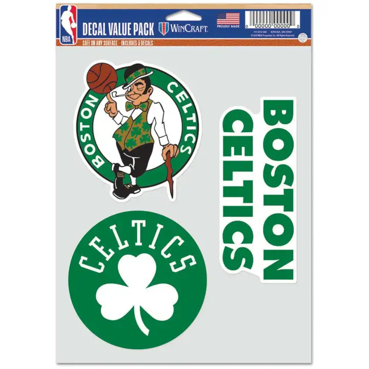Boston Celtics Lot de 3 autocollants logo AST