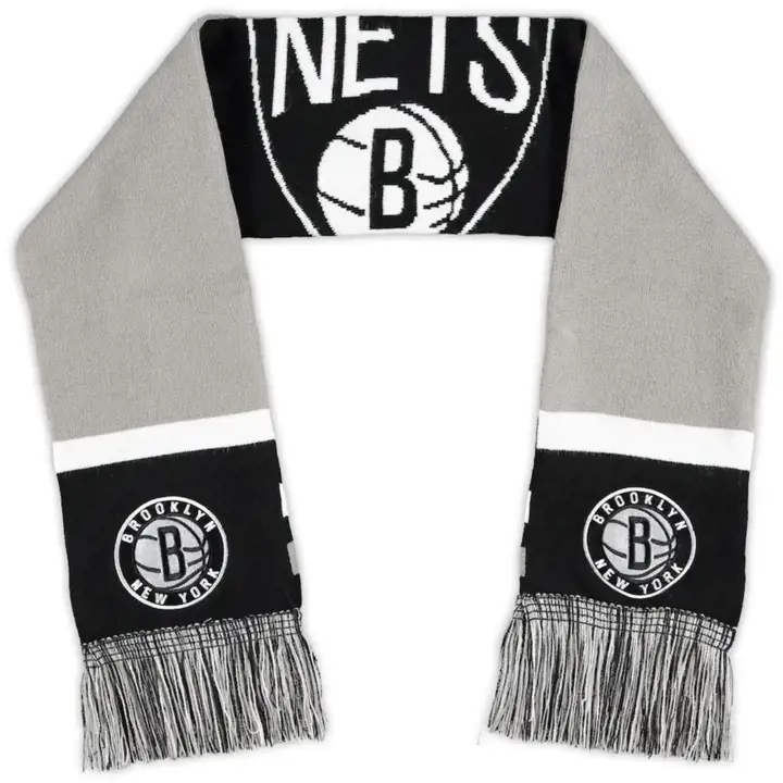 Écharpe Jacquard Logo et Texte Brooklyn Nets AST