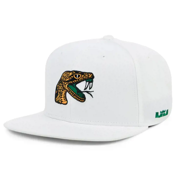 Casquette Nike Pro Florida A&M Rattlers à visière plate, blanche