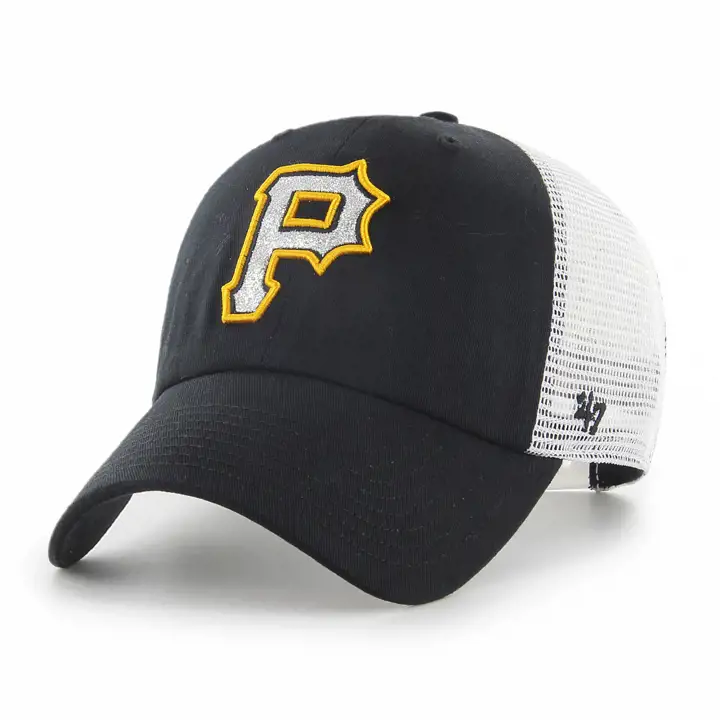 Casquette femme ajustée Pittsburgh Pirates MLB Glitzy '47 Clean Up noire