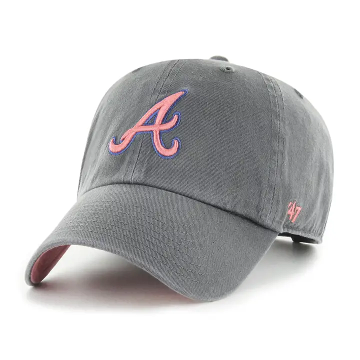 Casquette Atlanta Braves MLB Pastel Pop '47 Clean Up anthracite