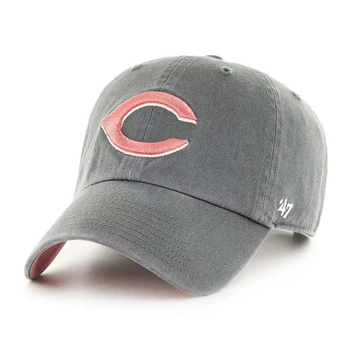 Casquette souple ajustable '47 Clean Up MLB Pastel Pop des Cincinnati Reds gris anthracite