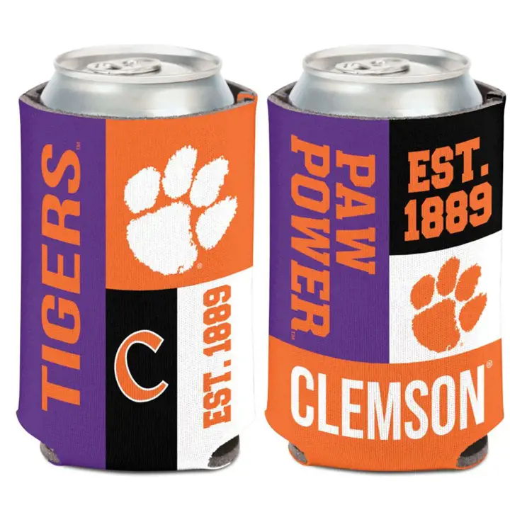 Clemson Tigers 26424321ColorBlockCanCooler ast