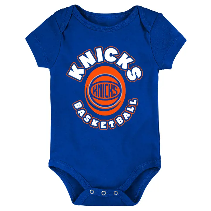 Ensemble de 3 grenouillères New York Knicks NBA pour bébé – Bleu
